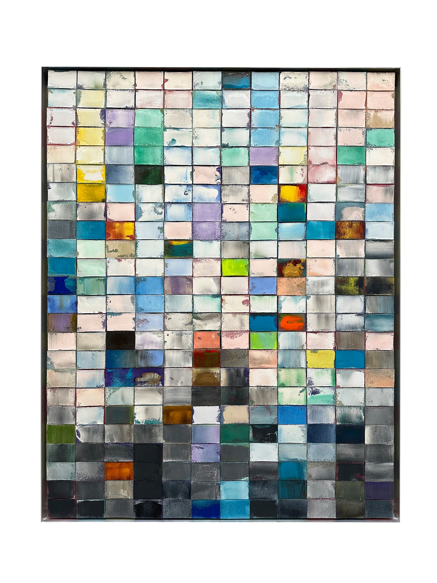 Fahar Al-Salih_The Good in Between_2023_acrlic, Resin on Dishwash Sponges, 130x100cm
